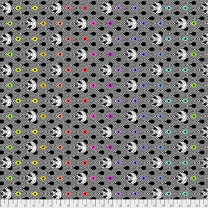 Linework by Tula Pink - Pandamonium - Ink Black  - Select a Size - Cotton Quilt Fabric 125
