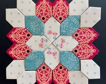 Patchwork of the Crosses Block Kit - Aqua and Lace  -  No. 6