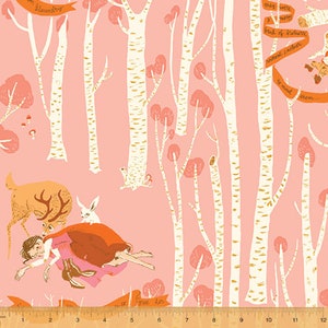 Far Far Away 3 by Heather Ross for Windham - Snow White - Pink - 52752-1 - 124