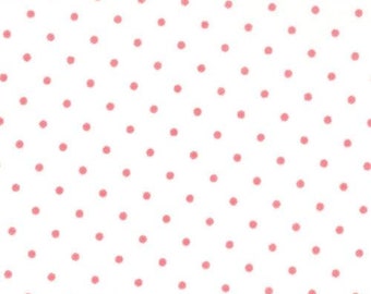 Essential Dots White Peony Pink Dots by Moda Basics 8654 69 124