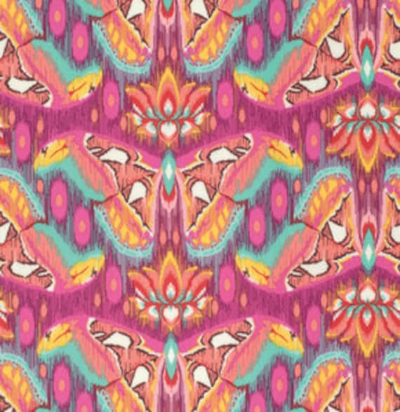 1//2 Yard Tula Pink Eden Atlas Tourmaline Abstract Butterflies Fabric