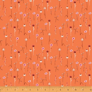 Far Far Away 3 by Heather Ross for Windham - Wildflowers - Orange - 52757-12 - 124