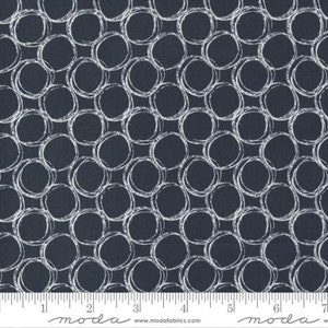 The Lookout by Jen Kingwell Designs Moda Rockpool Large Dot Washed Black 18213 26