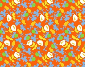 Heather Ross Briar Rose for Windham Fabrics - Calico Orange - 1/2 yard cotton quilt fabric 516