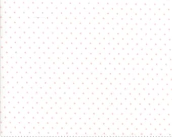 Essential Dots White Baby Pink Dots Moda Basics 8654 59 125