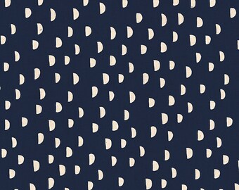 Heirloom Moons by Alexia Abegg Ruby Star Society Moda - Navy Blue RS4028 14 - FQ Fat Quarter BTHY Yard - Cotton Quilt Fabric