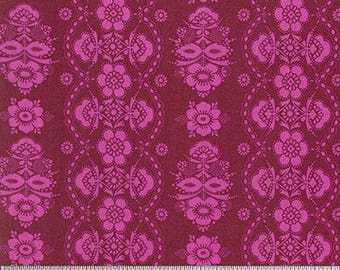 Color Brigade by Jennifer Paganelli for Free Spirit - McLisa - Maroon - Fat Quarter - FQ - Cotton Quilt Fabric