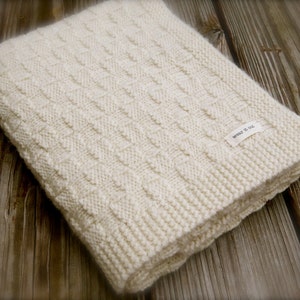 Basketweave Blanket Knitting Pattern by Big Bad Wool - PDF Download