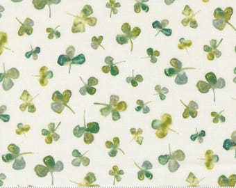 Sweet Cecily by Janet Claire - Green White Watercolor Clover - 24643 11  125