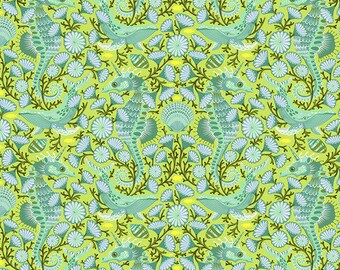 By 1/2 Yard ~ Tula Pink ZUMA ~ Sea Stallion in Aquamarine ~ Free Spirit Fabric By 1/2 Yard ~ Tula Pink ZUMA ~ Sea Stallion in Aquamarine ~ Free Spirit Fabric