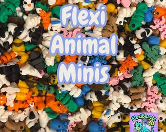 Mini Articulated Flexi Animal Fidget Toy – 3D Printed PLA Pocket Pet (Approx 2 Inches)