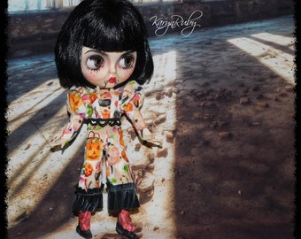 Blythe  ~ Funky Vintage Halloween Jumpsuit~ By KarynRuby