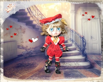 Blythe ~Vintage Circus ~ Traje de 3 piezas inspirado en Pennywise Valentine Sailor ~ Por KarynRuby