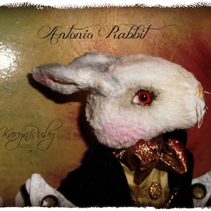 PDF EPattern  to make 9.5 inch &#39;Antonio&#39;   Vintage Style Viscose or Mohair Rabbit  by Artist KarynRuby