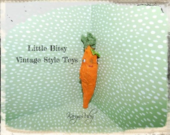 Blythe  ~  Little Bitsy  ~  Vintage Style ~ 3 inch Carrot for Blythe  by Artist KarynRuby