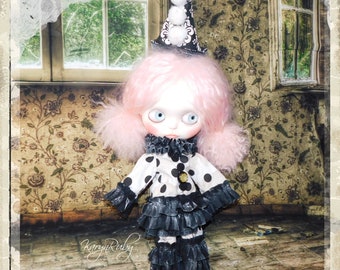 Blythe ~ Vintage Circus ~ Disfraz de payaso victoriano 4 piezas ~ Por KarynRuby