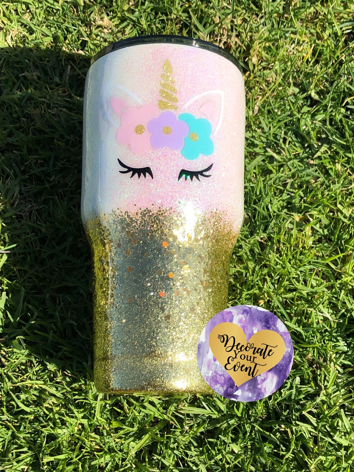 30 oz Sparkly Magical Unicorn Tumbler Etsy
