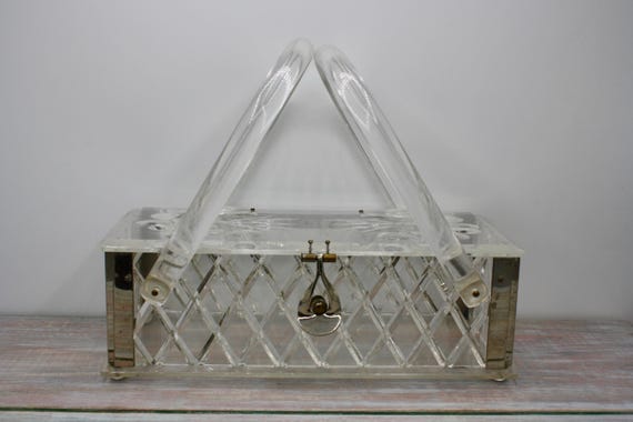 Llewellyn lucite box purse