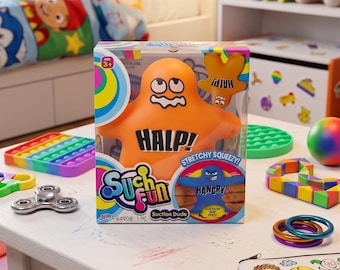 Ja-Ru Muction Cup Squish Dude, juguete antiestrés elástico de TPR (para mayores de 3 años)