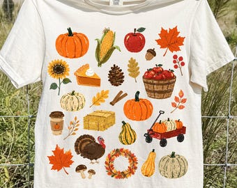 PNG de cosecha de otoño, diseño de camiseta de otoño, PNG de Acción de Gracias, gráfico vintage de otoño, diseño de camiseta de cosecha de otoño, gráfico de camiseta de temporada de otoño