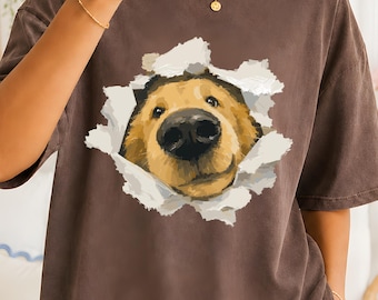 Golden Retriever PNG, Clip art de cara de perro adorable, Diseño para amantes de las mascotas, Sublimación de camisetas de perros, Descarga digital de animales