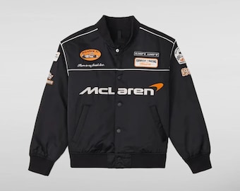 Unisex McLaren Racing Embroidered Jacket | Lightweight Y2K Streetwear