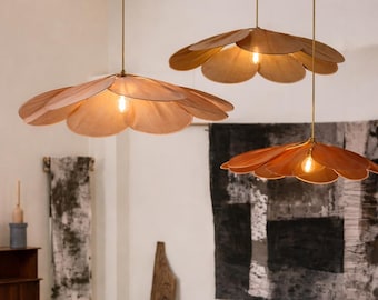 Colorful Flower LED Pendant Light, Fabric Petal Chandelier, Ceiling Light for Home Decor