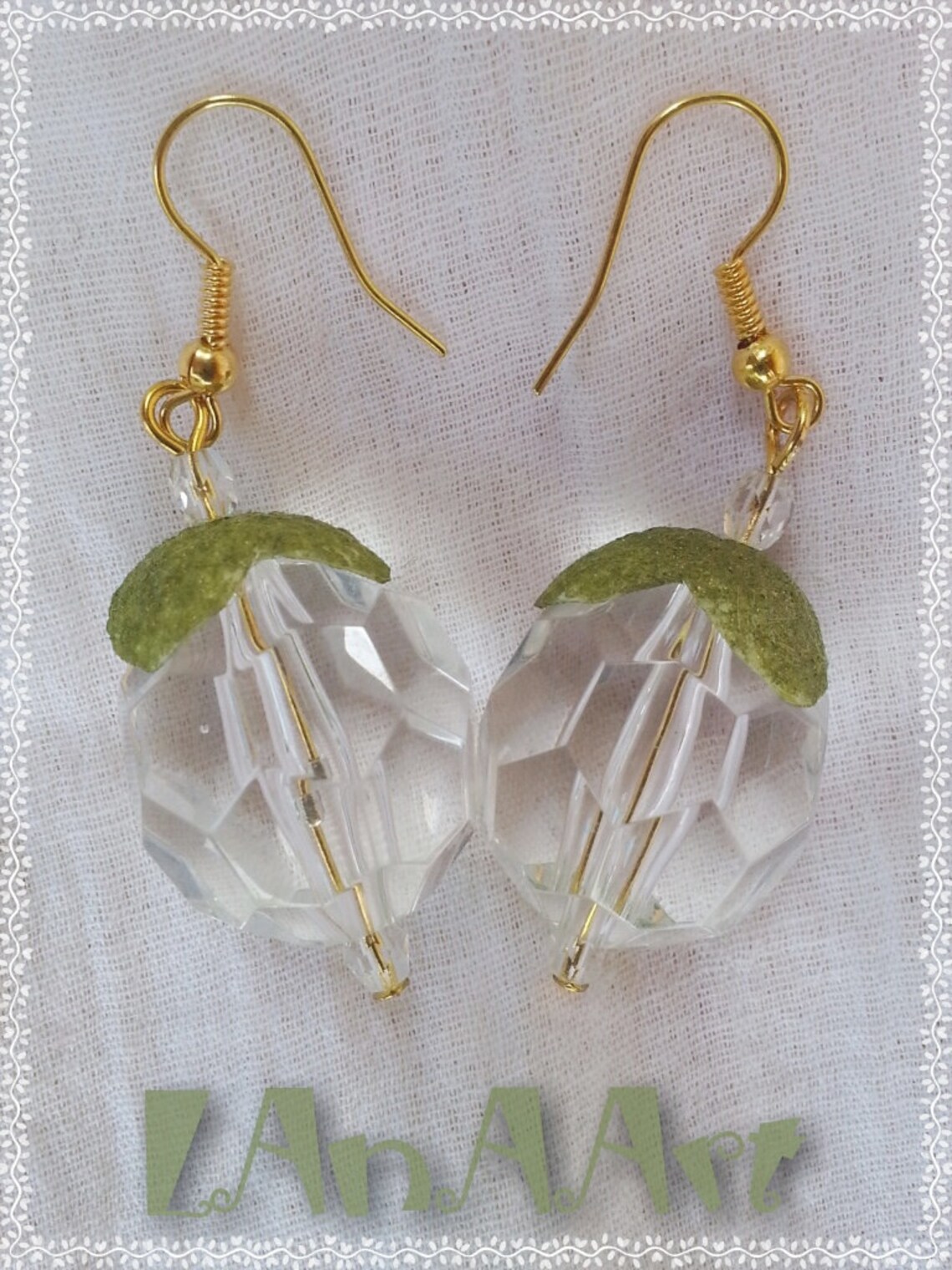 SALE Jewelry Set Pendant and Earrings Green Colored Etsy