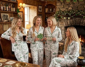 St Patrick's Day Pajamas Set – Lucky Leprechaun Sleepwear – Festive Pjs for St Paddy’s