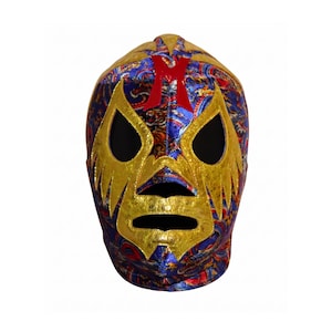 Mil Mascaras Professional Wrestling Mask - Pro Grade Authentic Lucha Libre Luchador Gear - Dragon Pattern Mask with Zipper