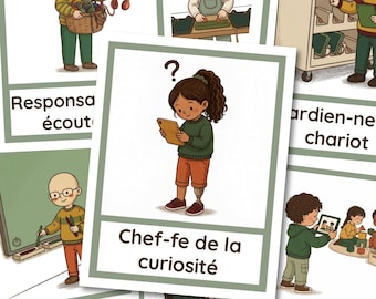 Responsabilités technologiques pour la classe moderne: ilustraciones inclusivas / colores tranquilos y modernos (Personnalisable sur Canva)