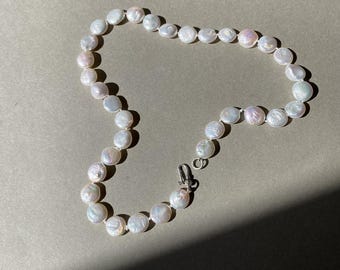 Vintage White Coin Freshwater Pearl Necklace