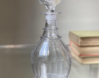 Victorian Prussian Cut Decanter , Antique English Cut Glass c.1840–1880