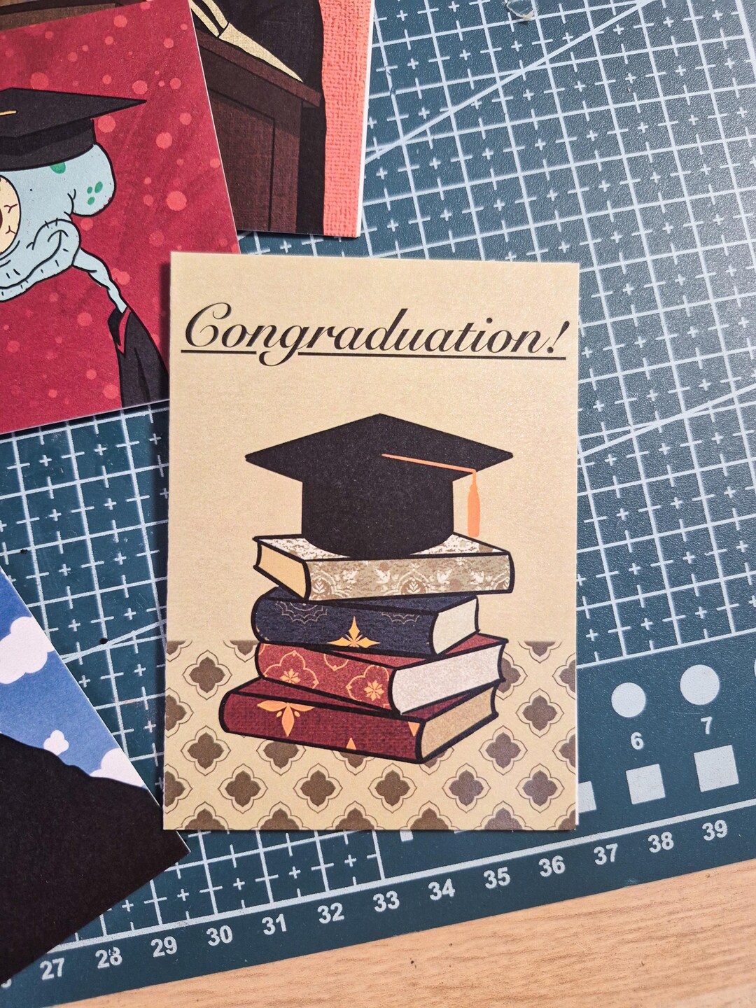 Printable Graduation Greeting Card – Pile of Books – Congraduation ...