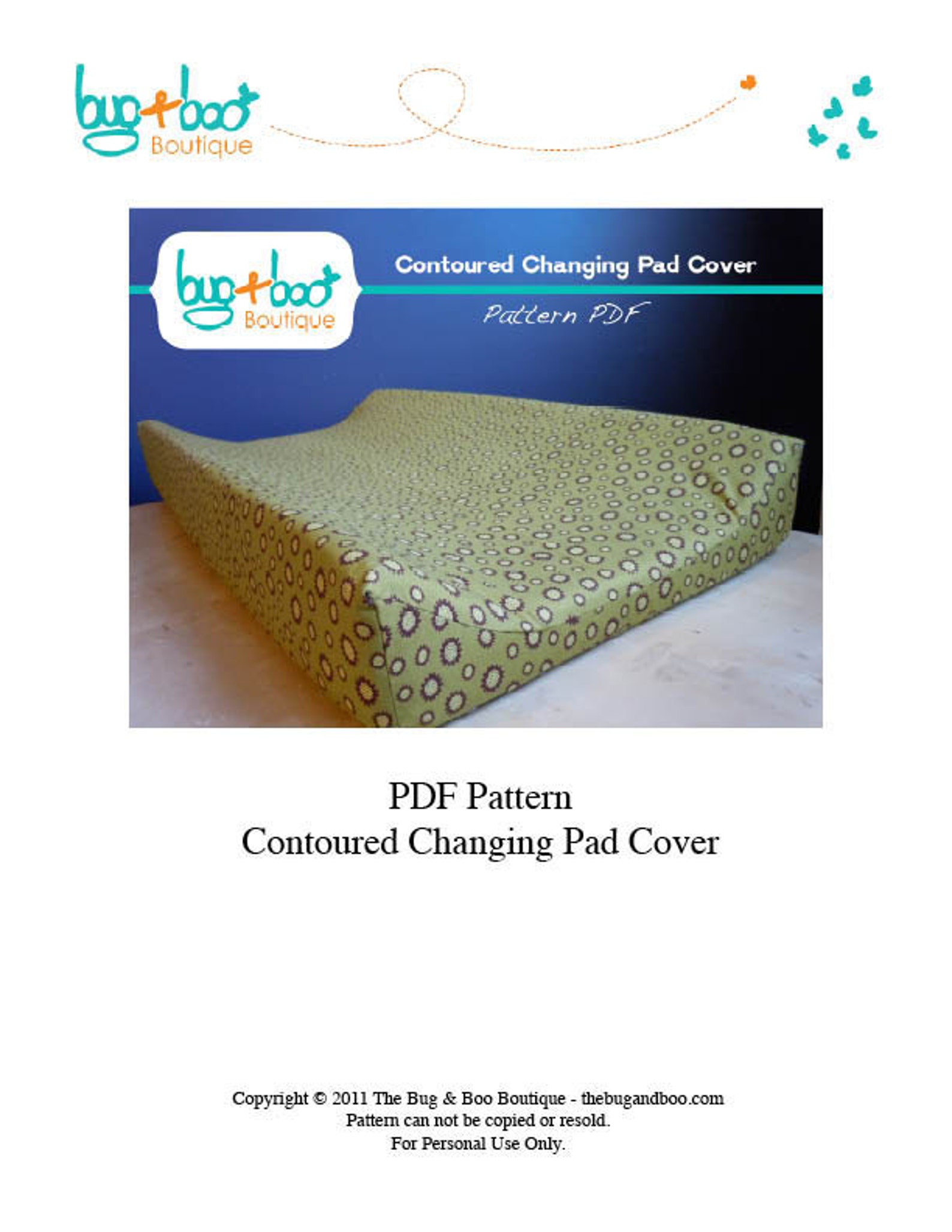 Contoured Changing Pad Cover Pattern Etsy