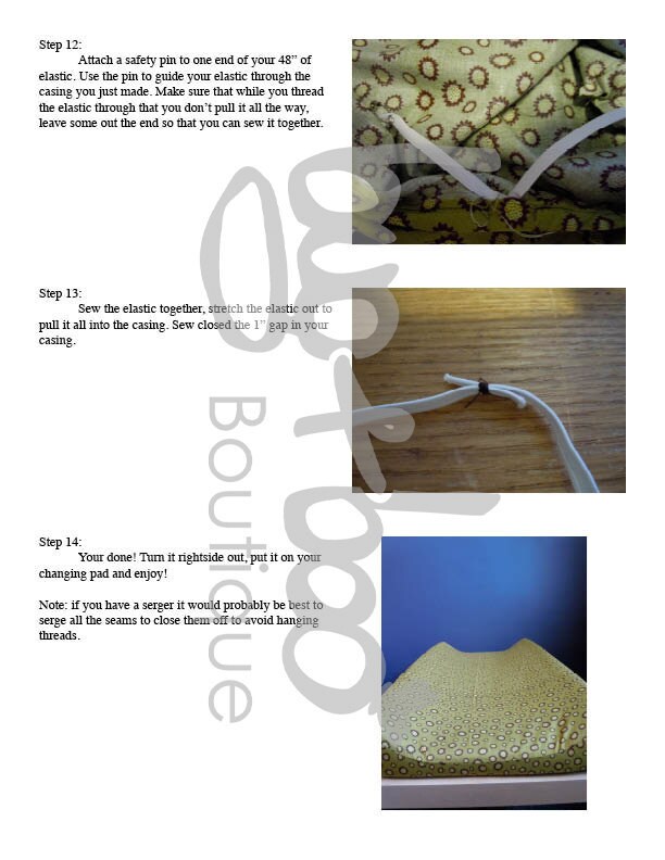 Contoured Changing Pad Cover Pattern Etsy