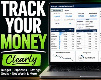 Personal Finance Dashboard | Budget, Expense, Savings Tracker (Excel, Google Sheets)