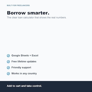 Loan and Mortgage Calculator Spreadsheet, Monthly Payment & Amortization Schedule Google Sheets Excel, Payoff Planner image 8