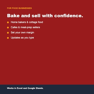 Recipe Cost Calculator Spreadsheet, Food Cost Tool (Google Sheets, Excel) image 4