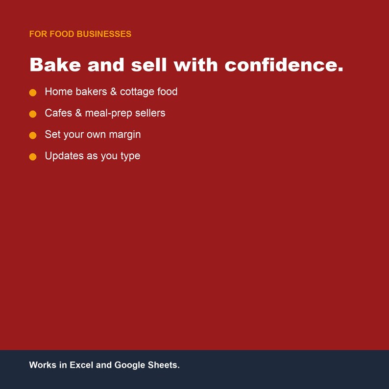 Recipe Cost Calculator Spreadsheet, Food Cost Tool (Google Sheets, Excel) image 4