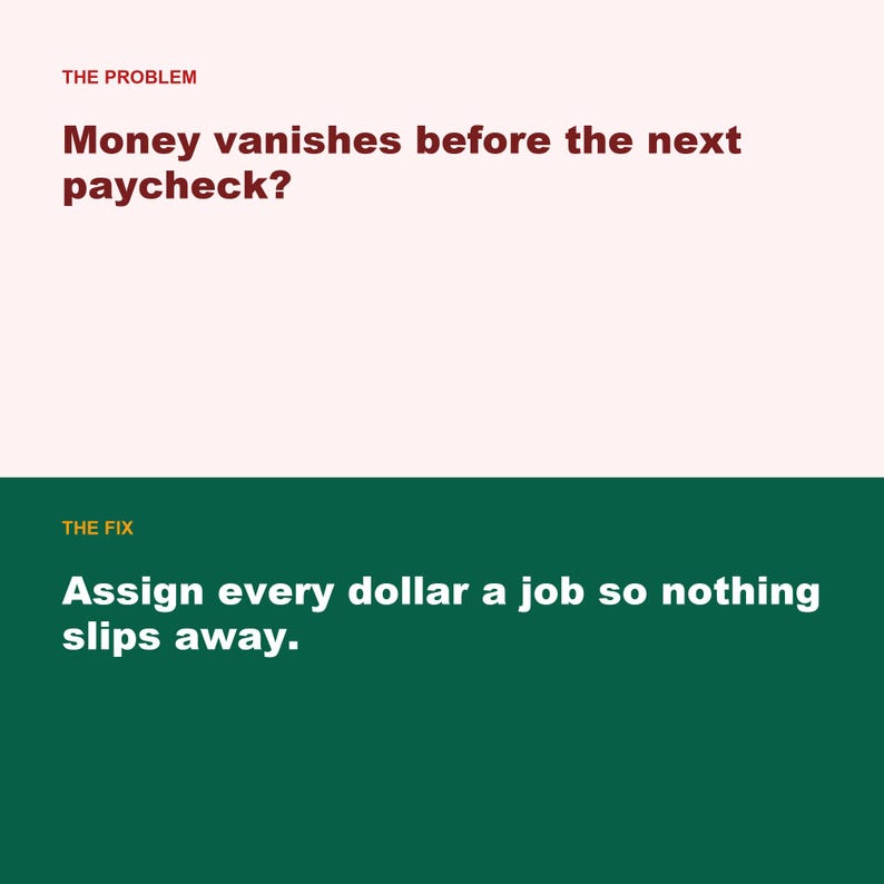 Zero Based Budget Spreadsheet, Monthly Paycheck Planner (Google Sheets, Excel) image 2