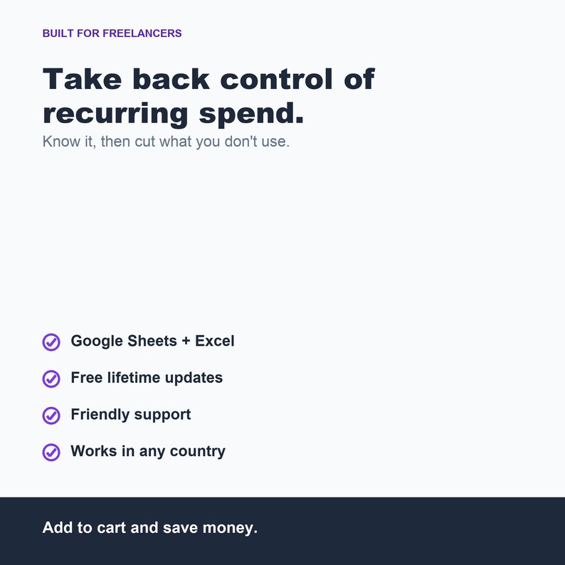 Subscription Tracker Spreadsheet, Monthly Expense Manager (Google Sheets, Excel) image 8