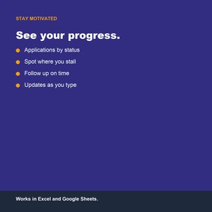 Foglio di calcolo per il monitoraggio delle candidature, strumento per organizzare la ricerca di lavoro (Fogli Google, Excel) immagine 4
