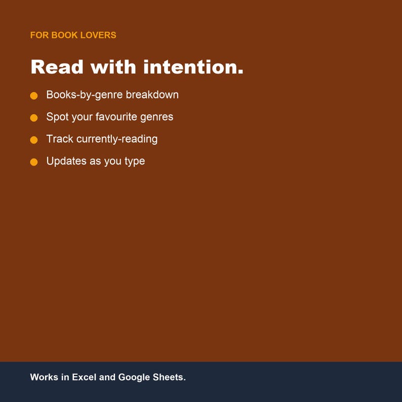Reading Log Spreadsheet, Book Tracker, Reading Journal (Google Sheets Excel) image 4