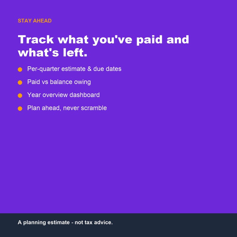 Planilha de cálculo de impostos trimestrais, estimador para freelancers (Excel, Planilhas Google) imagem 4