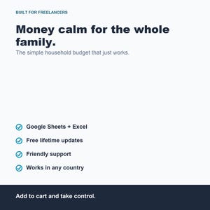 Family Budget Planner, Household Tracker Google Sheets Excel (Digital Download) image 8