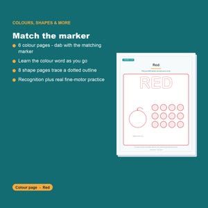 Do-A-Dot Printables, 50 Pages Alphabet, Numbers, Shapes, Colors (Digital Download) image 7