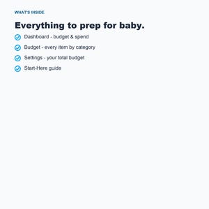 Baby Budget Planner, First Year Registry Cost Tracker (Google Sheets, Excel) image 5