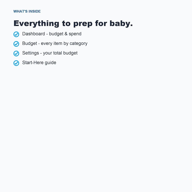 Baby Budget Planner, First Year Registry Cost Tracker (Google Sheets, Excel) image 5