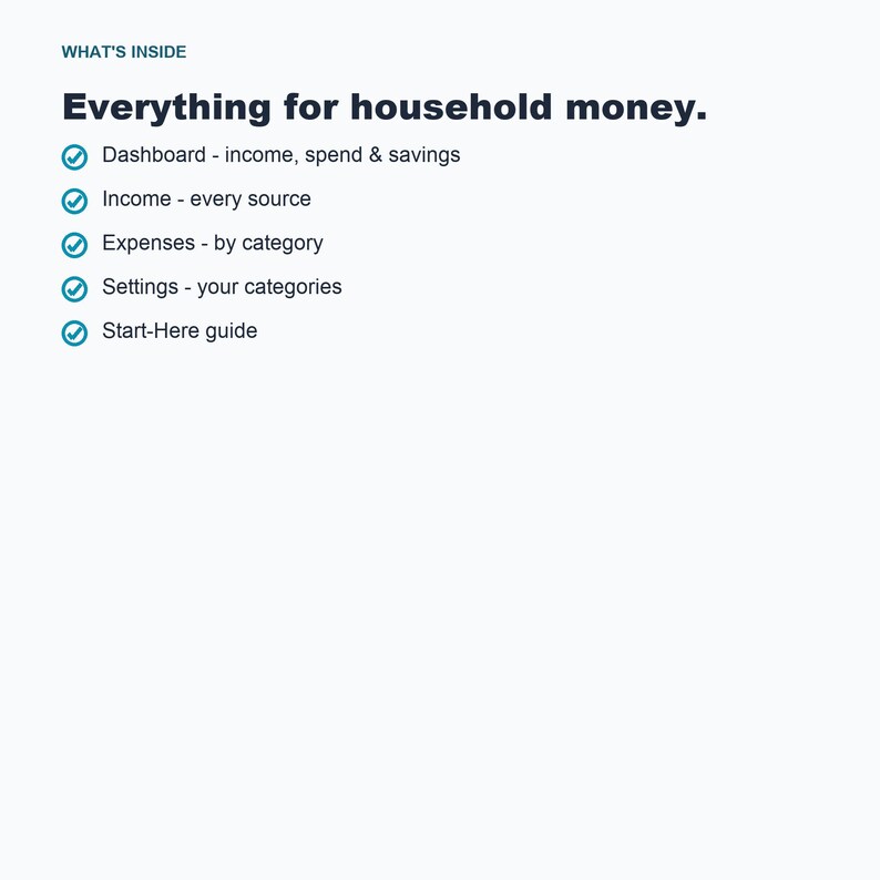 Family Budget Planner, Household Tracker Google Sheets Excel (Digital Download) image 5